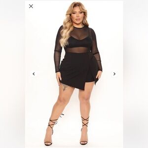 Fashion Nova Blurred Lines Mesh Romper